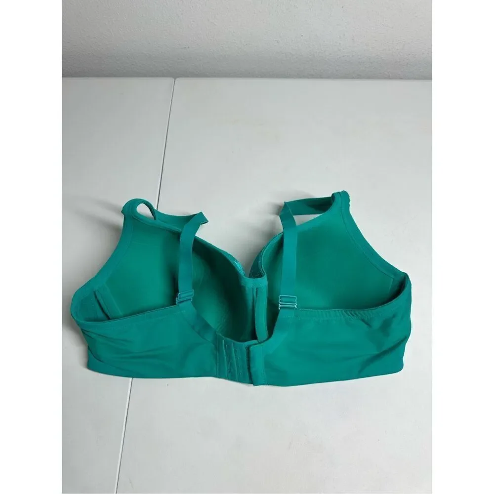 SOMA Vanishing Back FULL COVERAGE Lace front-close GREEN Ivy Size 38 DDD